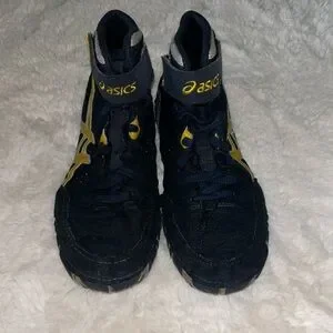 Asics | Shoes | Dark Blueyellow Aggressor 2 Wrestling Shoes  display picture 1